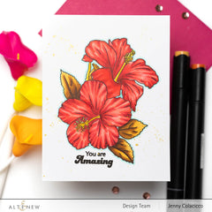 Clear Stamps Paint-A-Flower: Hibiscus Outline Stamp Set