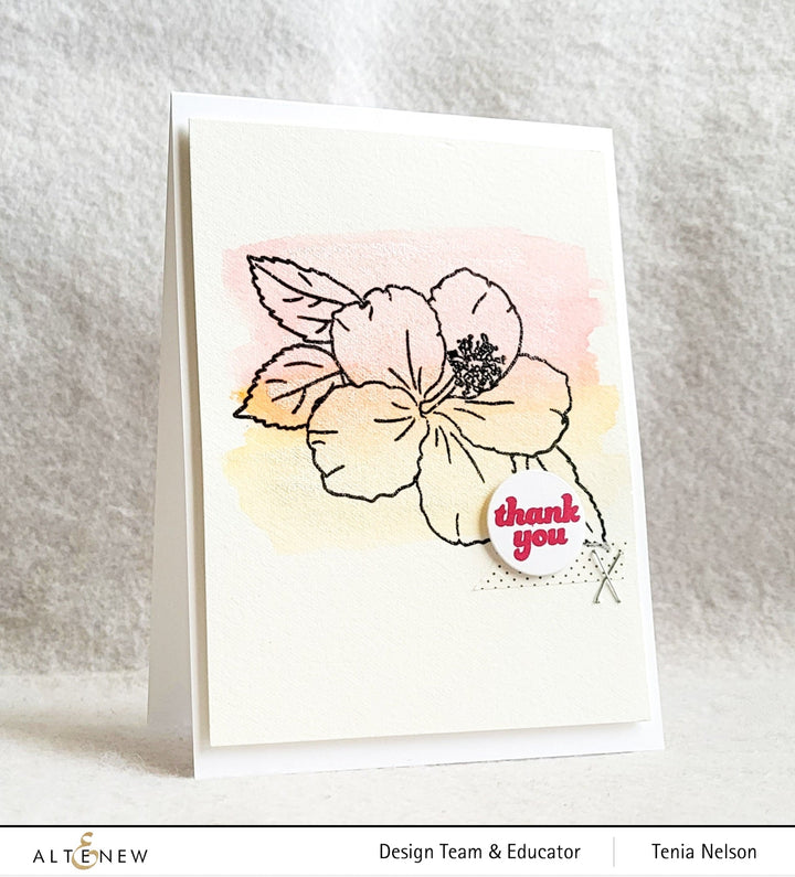 Clear Stamps Paint-A-Flower: Hibiscus Outline Stamp Set