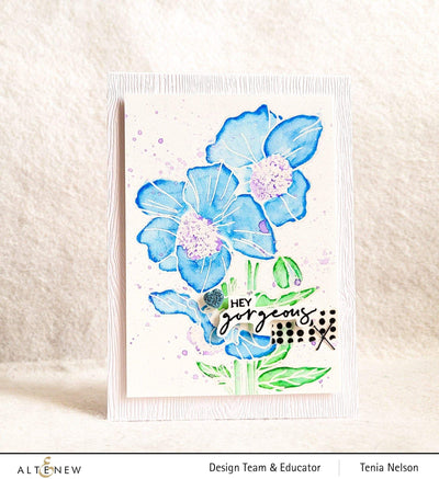 Clear Stamps Paint-A-Flower: Himalayan Poppy Outline Stamp Set