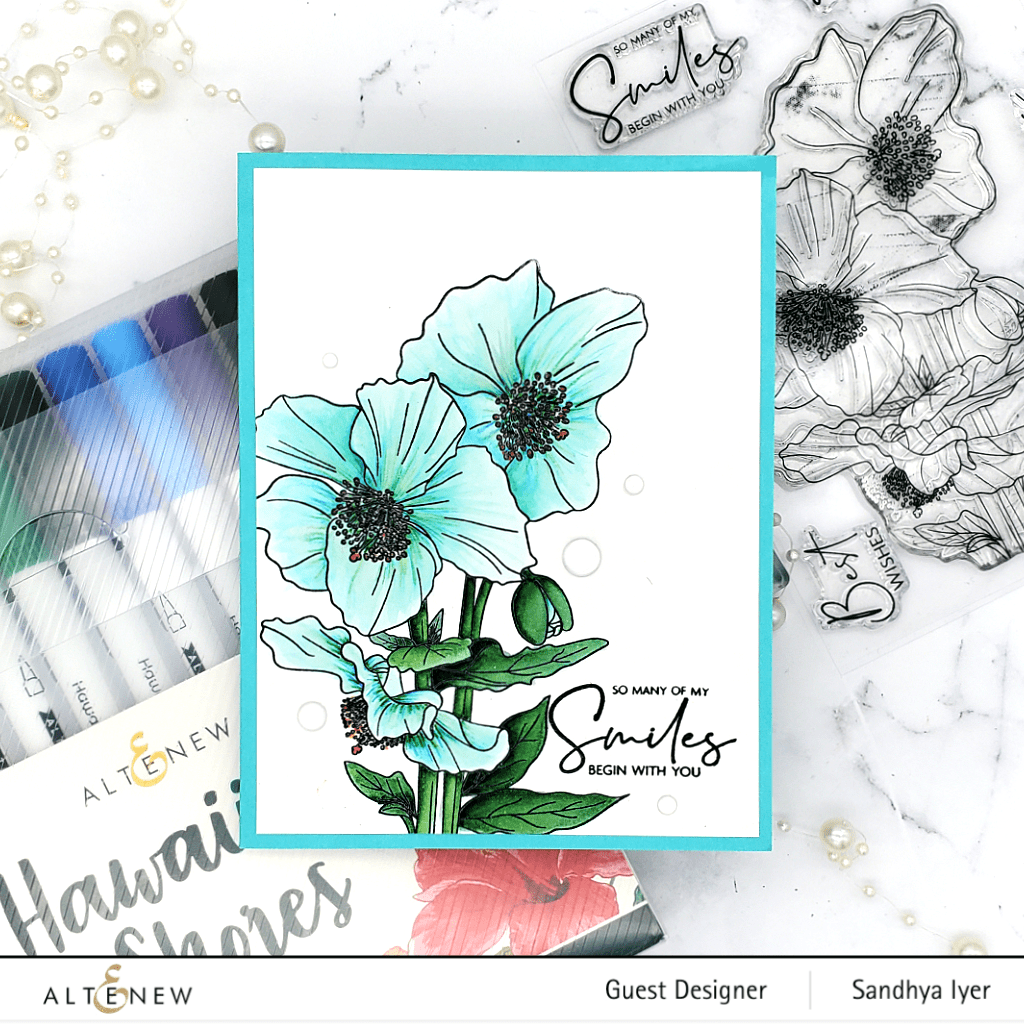 Clear Stamps Paint-A-Flower: Himalayan Poppy Outline Stamp Set