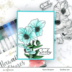 Clear Stamps Paint-A-Flower: Himalayan Poppy Outline Stamp Set