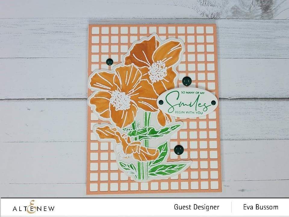 Clear Stamps Paint-A-Flower: Himalayan Poppy Outline Stamp Set