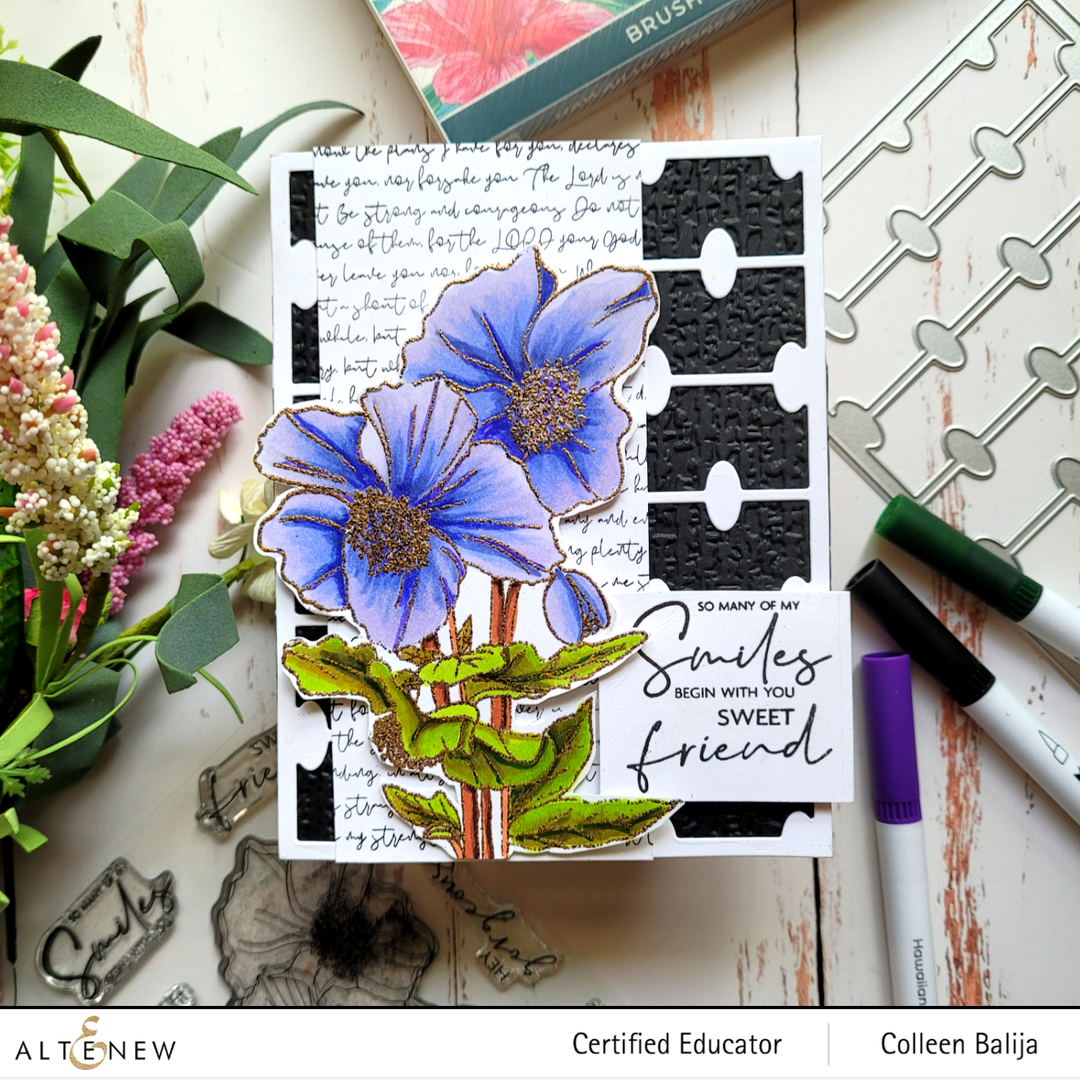 Clear Stamps Paint-A-Flower: Himalayan Poppy Outline Stamp Set