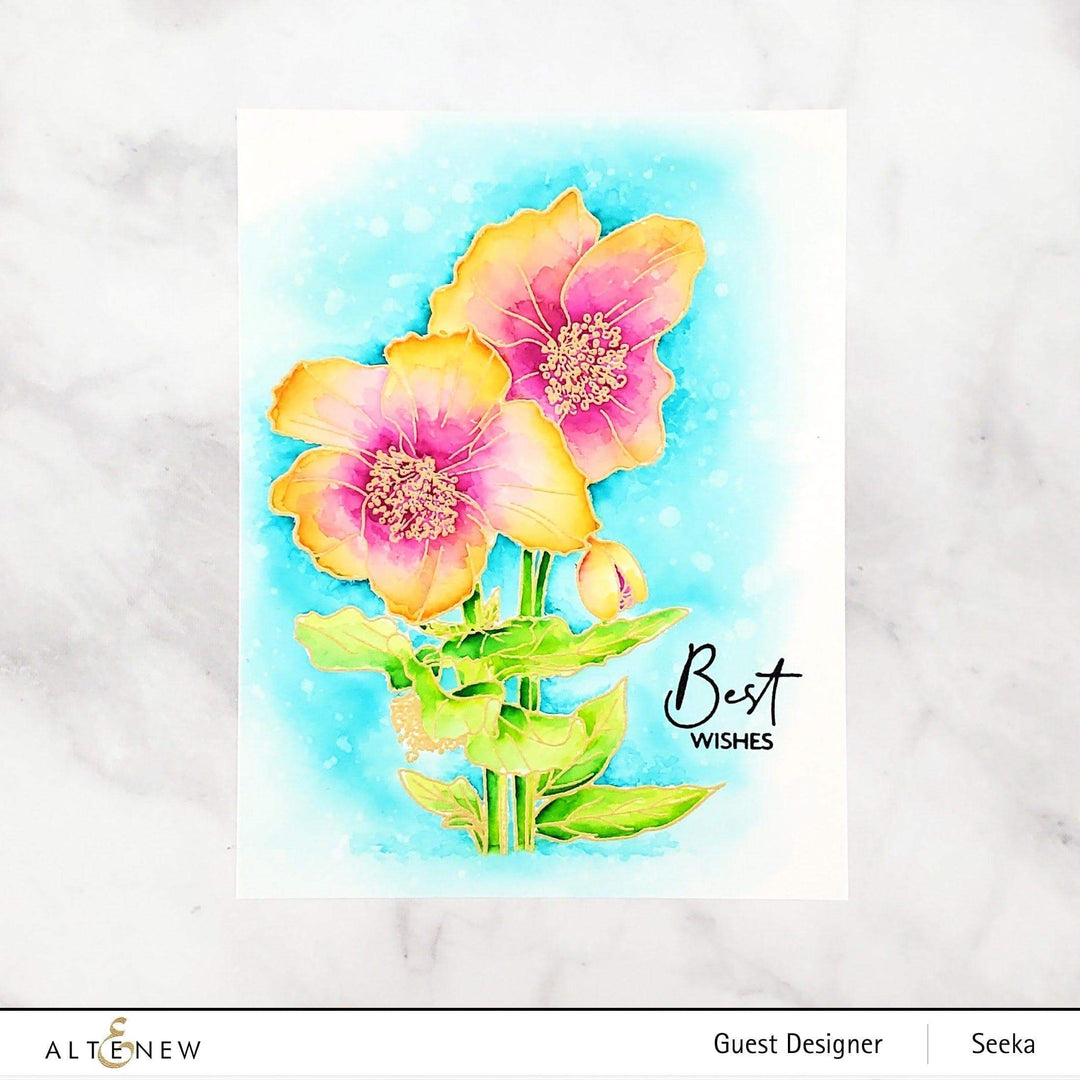 Clear Stamps Paint-A-Flower: Himalayan Poppy Outline Stamp Set