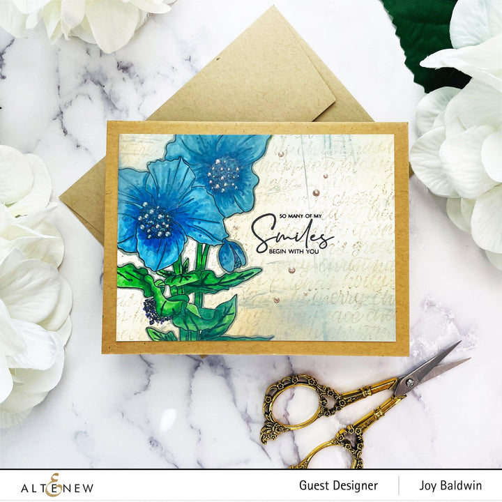 Clear Stamps Paint-A-Flower: Himalayan Poppy Outline Stamp Set