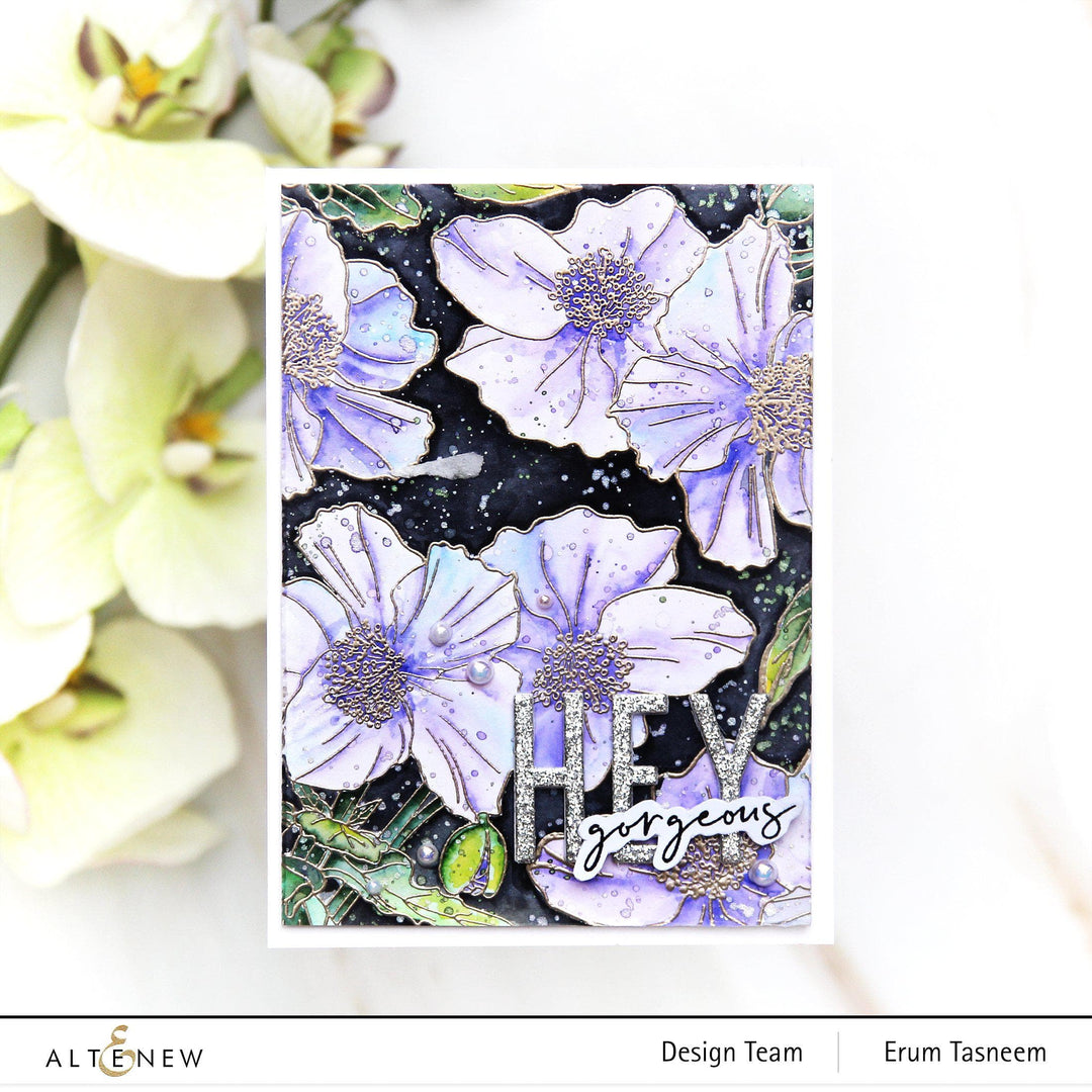 Clear Stamps Paint-A-Flower: Himalayan Poppy Outline Stamp Set