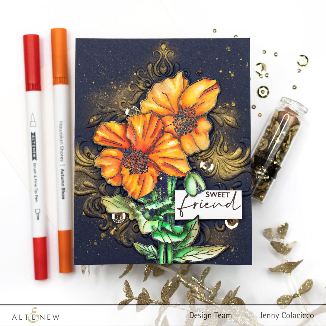 Clear Stamps Paint-A-Flower: Himalayan Poppy Outline Stamp Set