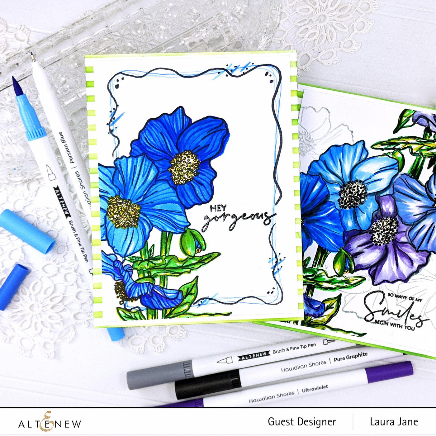 Clear Stamps Paint-A-Flower: Himalayan Poppy Outline Stamp Set