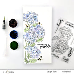 Clear Stamps Paint-A-Flower: Hydrangea Outline Stamp Set