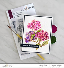 Clear Stamps Paint-A-Flower: Hydrangea Outline Stamp Set