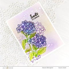 Clear Stamps Paint-A-Flower: Hydrangea Outline Stamp Set