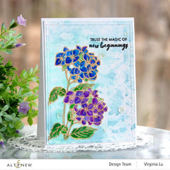 Clear Stamps Paint-A-Flower: Hydrangea Outline Stamp Set
