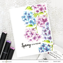Clear Stamps Paint-A-Flower: Hydrangea Outline Stamp Set