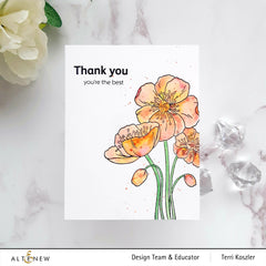Clear Stamps Paint-A-Flower: Iceland Poppies Outline Stamp Set