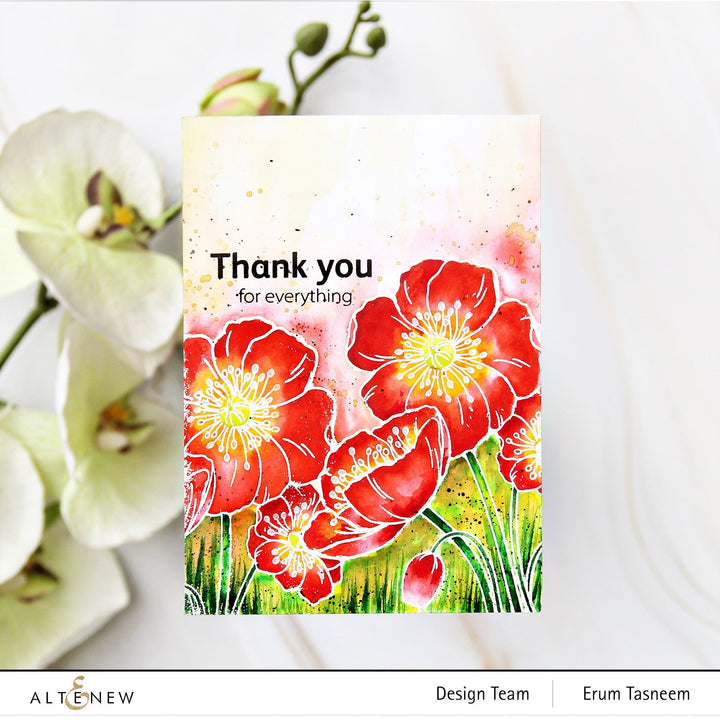 Clear Stamps Paint-A-Flower: Iceland Poppies Outline Stamp Set