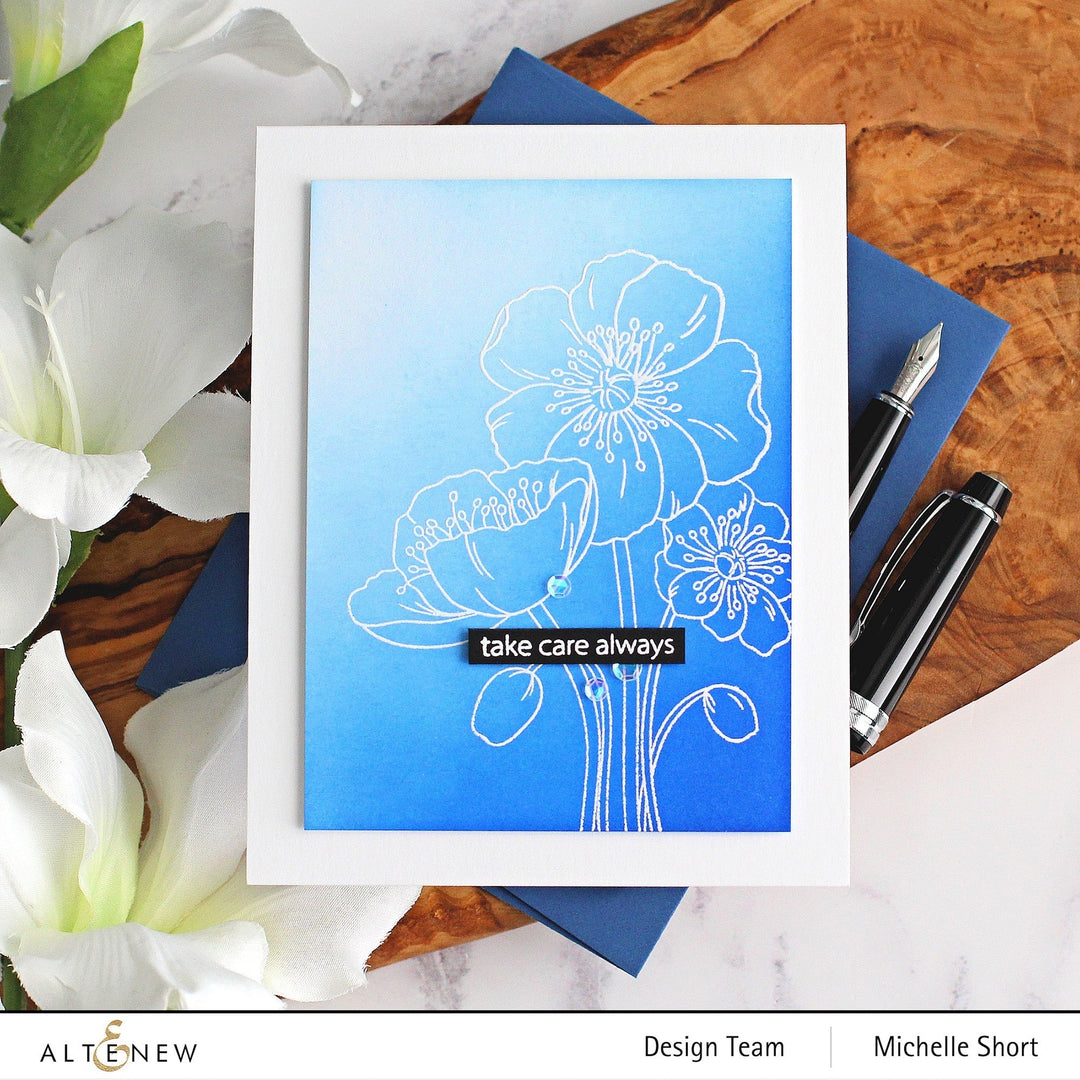 Clear Stamps Paint-A-Flower: Iceland Poppies Outline Stamp Set