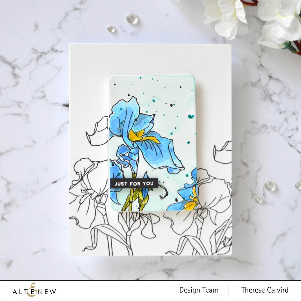 Clear Stamps Paint-A-Flower: Iris Outline Stamp Set