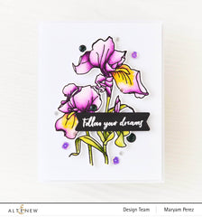 Clear Stamps Paint-A-Flower: Iris Outline Stamp Set