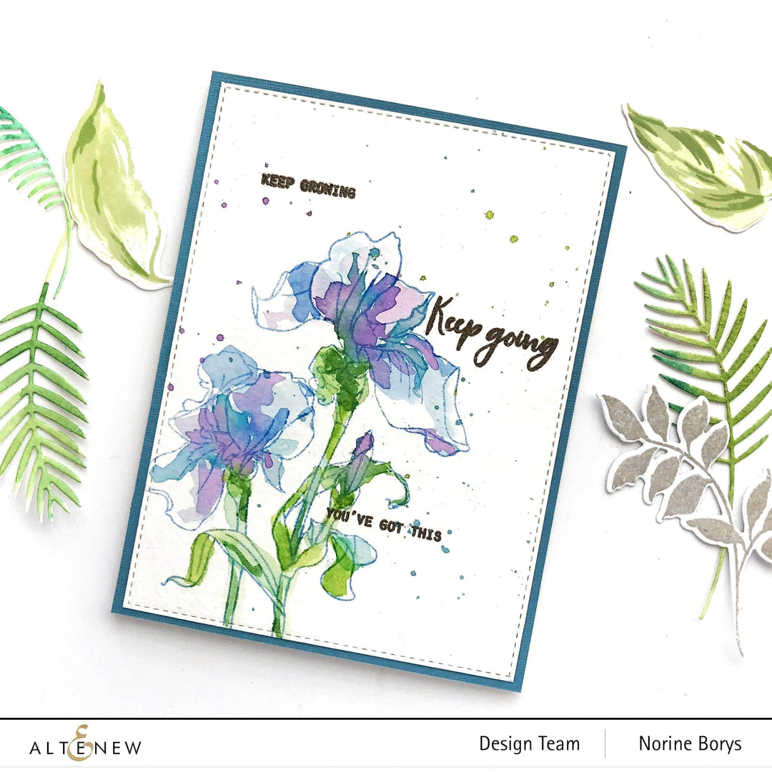 Clear Stamps Paint-A-Flower: Iris Outline Stamp Set