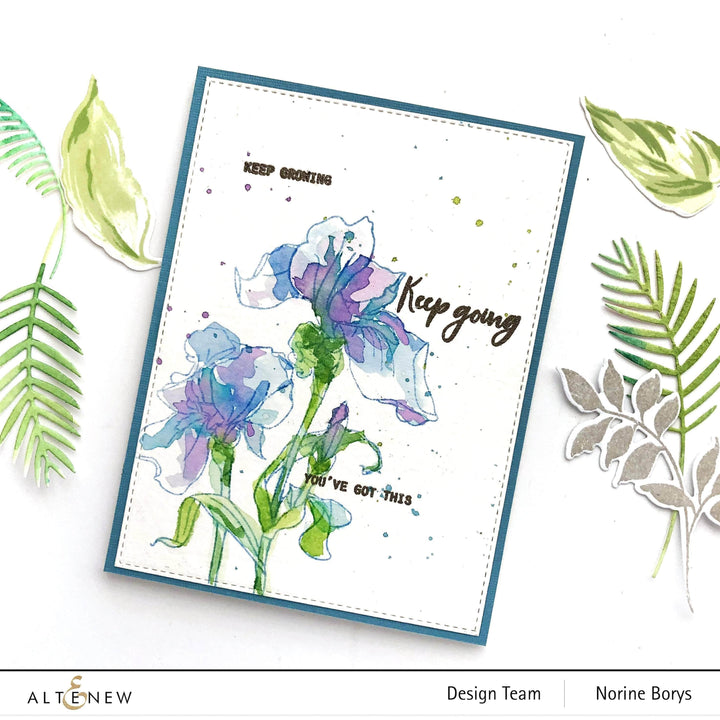 Clear Stamps Paint-A-Flower: Iris Outline Stamp Set