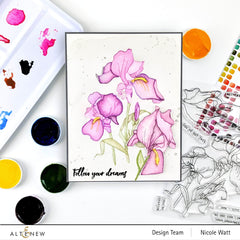 Clear Stamps Paint-A-Flower: Iris Outline Stamp Set