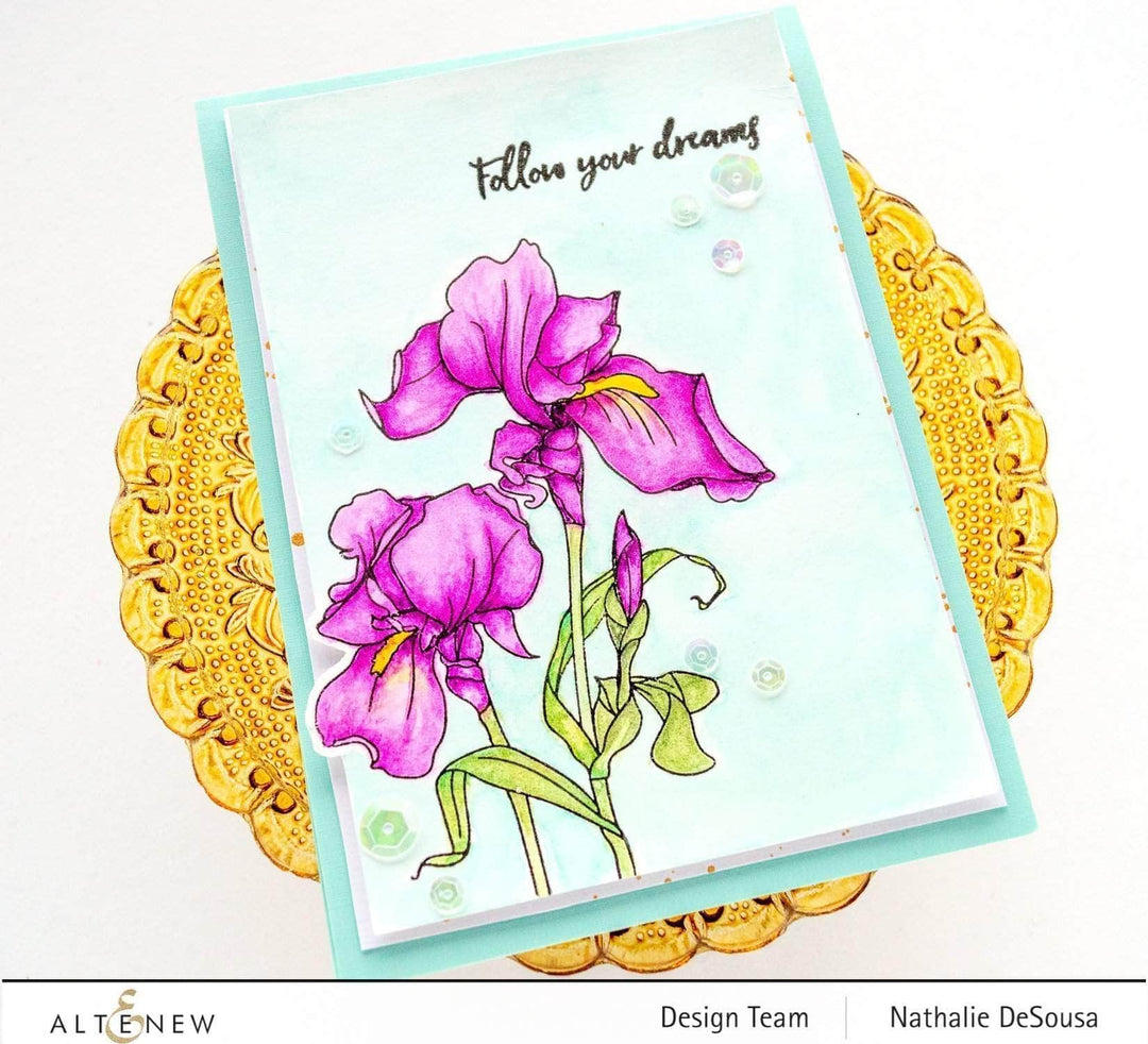 Clear Stamps Paint-A-Flower: Iris Outline Stamp Set