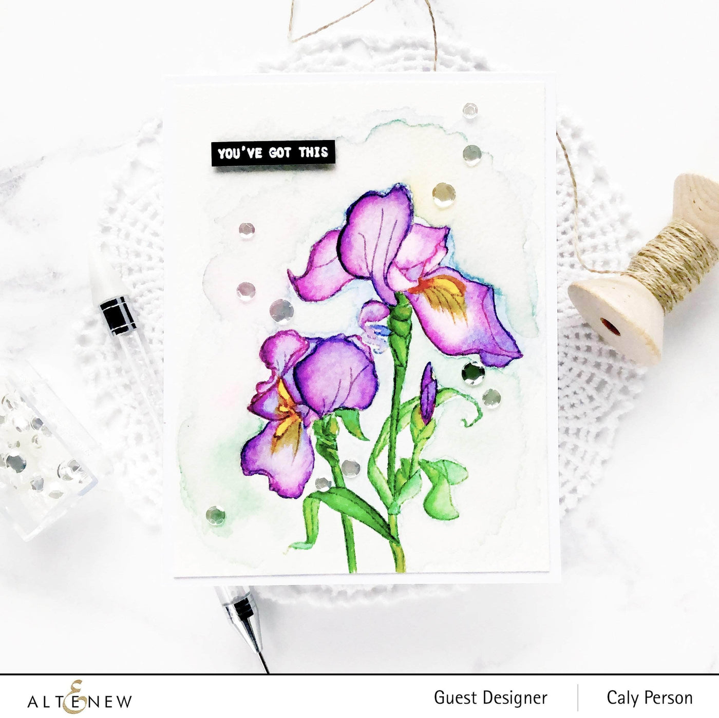 Clear Stamps Paint-A-Flower: Iris Outline Stamp Set