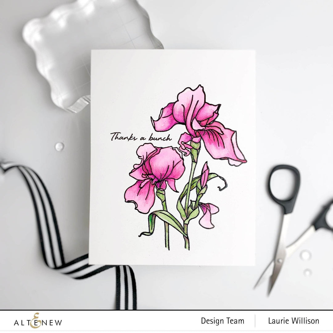 Clear Stamps Paint-A-Flower: Iris Outline Stamp Set