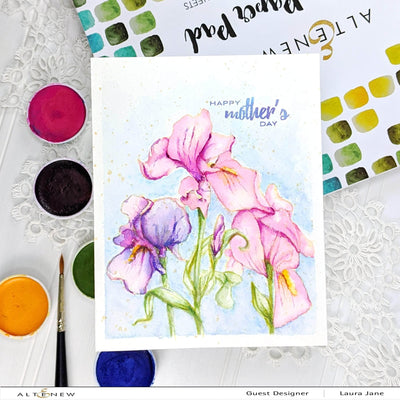 Clear Stamps Paint-A-Flower: Iris Outline Stamp Set