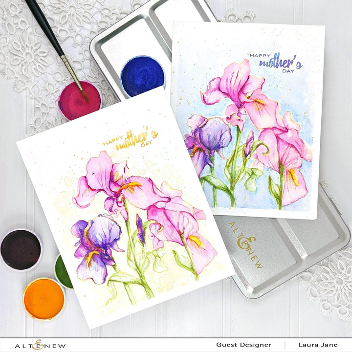 Clear Stamps Paint-A-Flower: Iris Outline Stamp Set