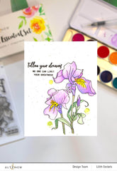 Clear Stamps Paint-A-Flower: Iris Outline Stamp Set
