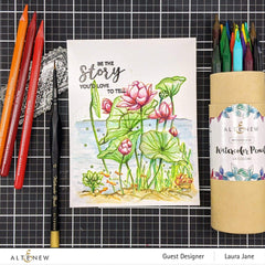 Clear Stamps Paint-A-Flower: Lotus Outline Stamp Set