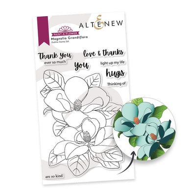Clear Stamps Paint-A-Flower: Magnolia Grandiflora Outline Stamp Set