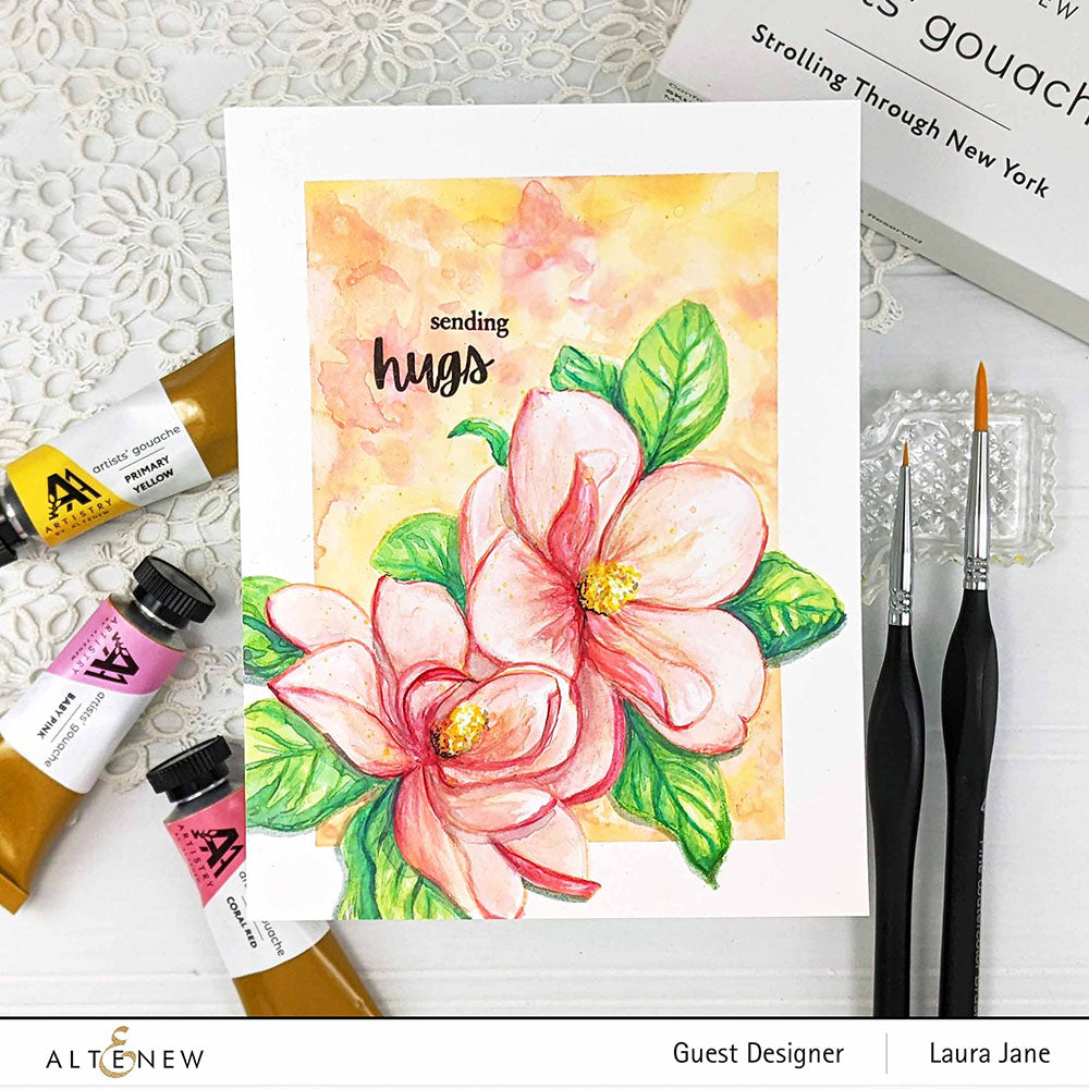 Clear Stamps Paint-A-Flower: Magnolia Grandiflora Outline Stamp Set