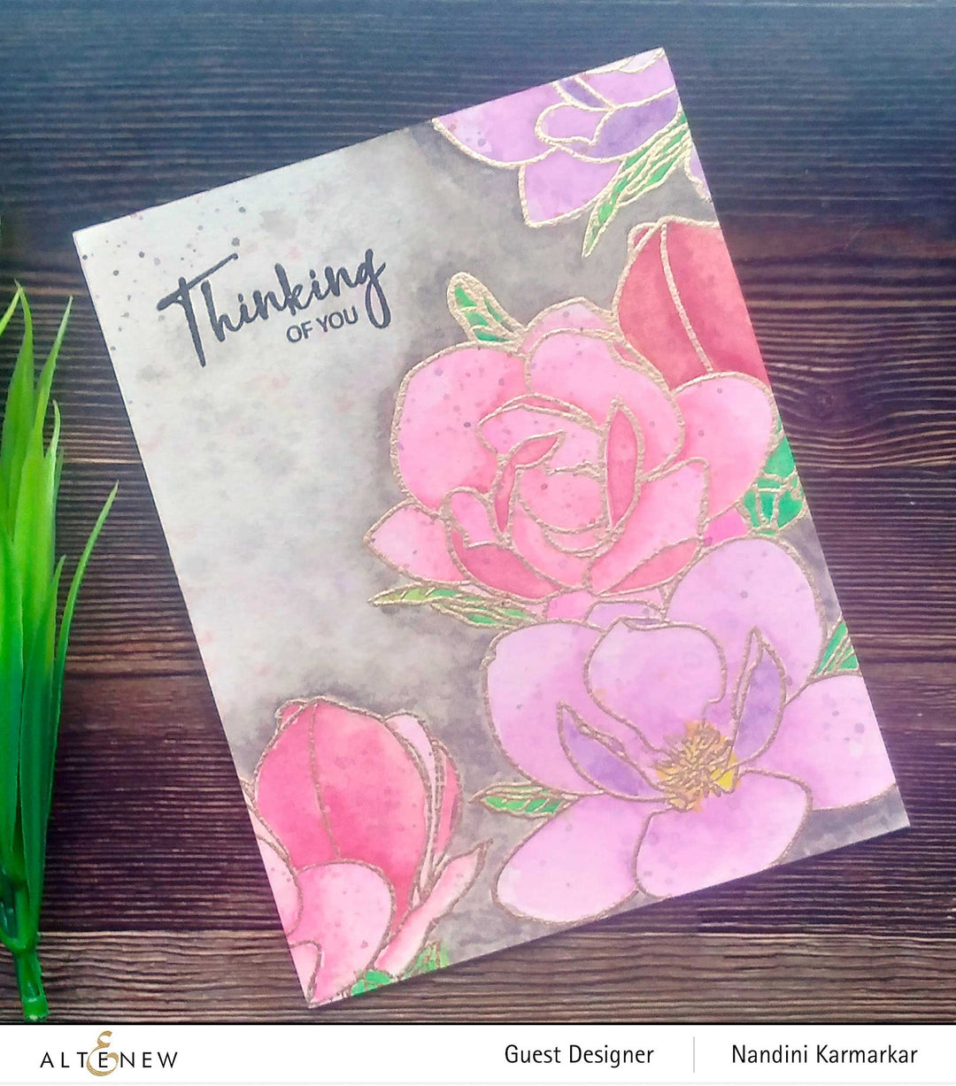 Clear Stamps Paint-A-Flower: Magnolia Rustica Rubra Outline Stamp Set