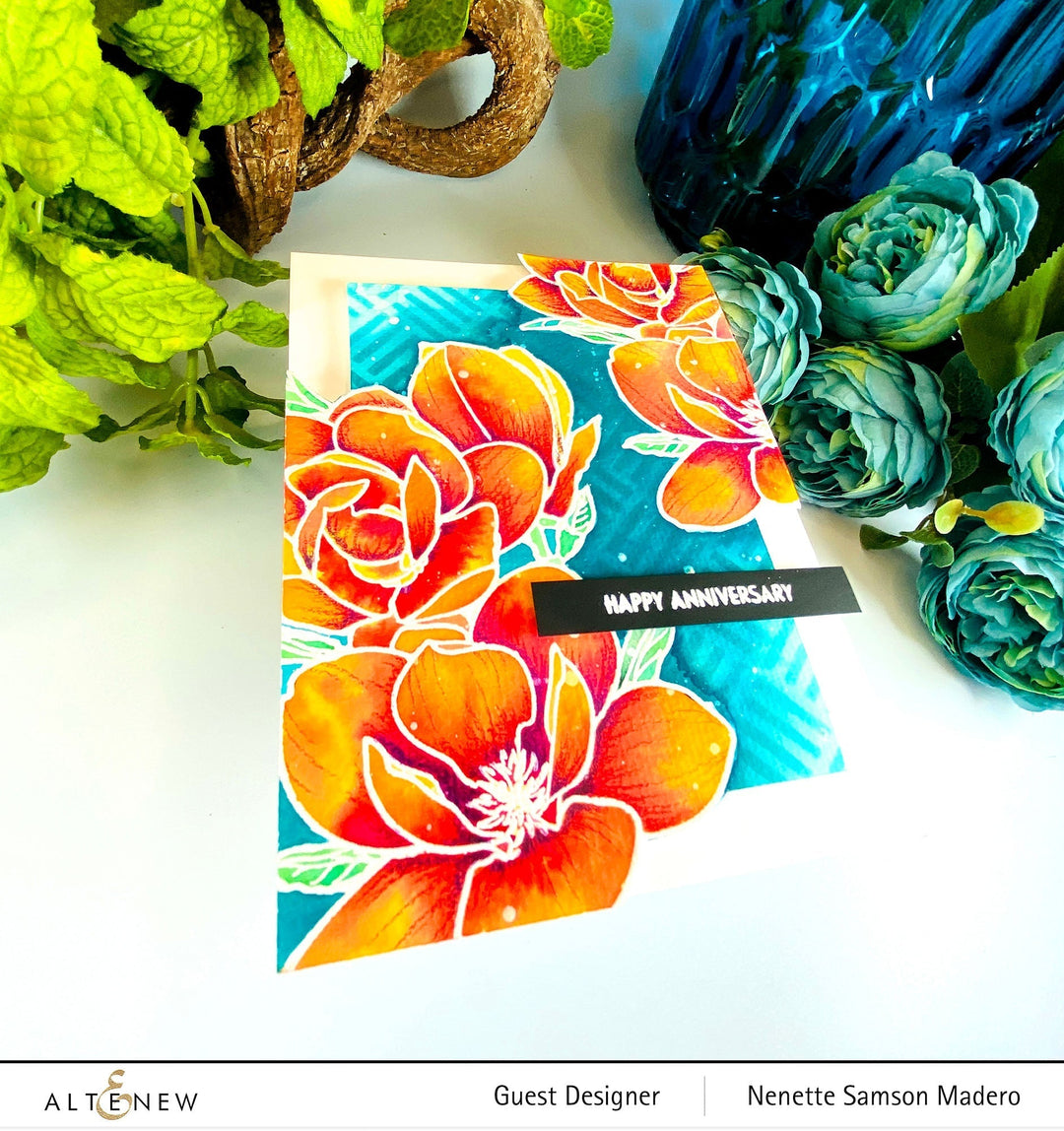 Clear Stamps Paint-A-Flower: Magnolia Rustica Rubra Outline Stamp Set