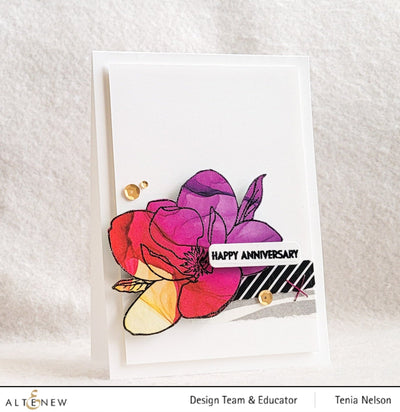 Clear Stamps Paint-A-Flower: Magnolia Rustica Rubra Outline Stamp Set