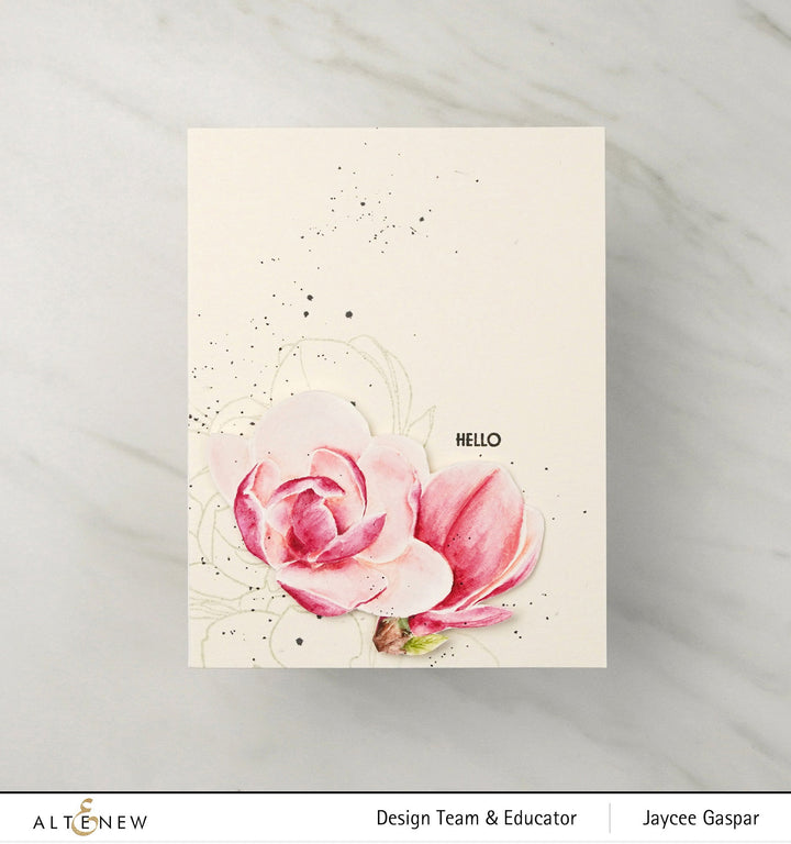 Clear Stamps Paint-A-Flower: Magnolia Rustica Rubra Outline Stamp Set