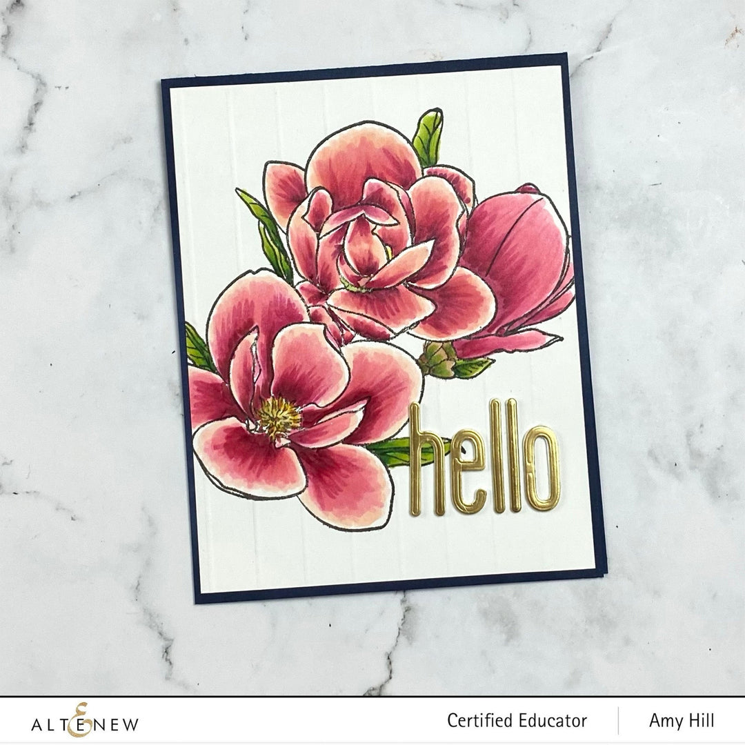 Clear Stamps Paint-A-Flower: Magnolia Rustica Rubra Outline Stamp Set