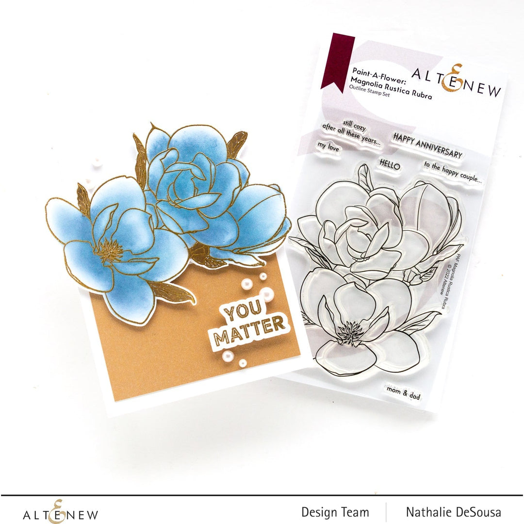 Clear Stamps Paint-A-Flower: Magnolia Rustica Rubra Outline Stamp Set