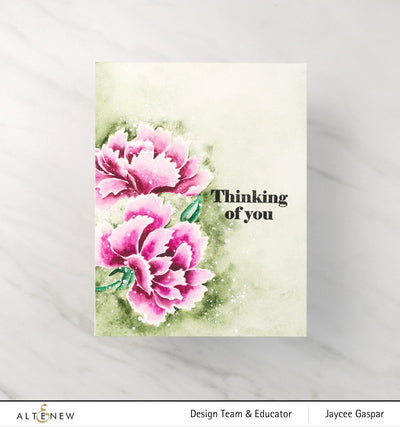 Clear Stamps Paint-A-Flower: Modern Pink Dianthus Outline Stamp Set