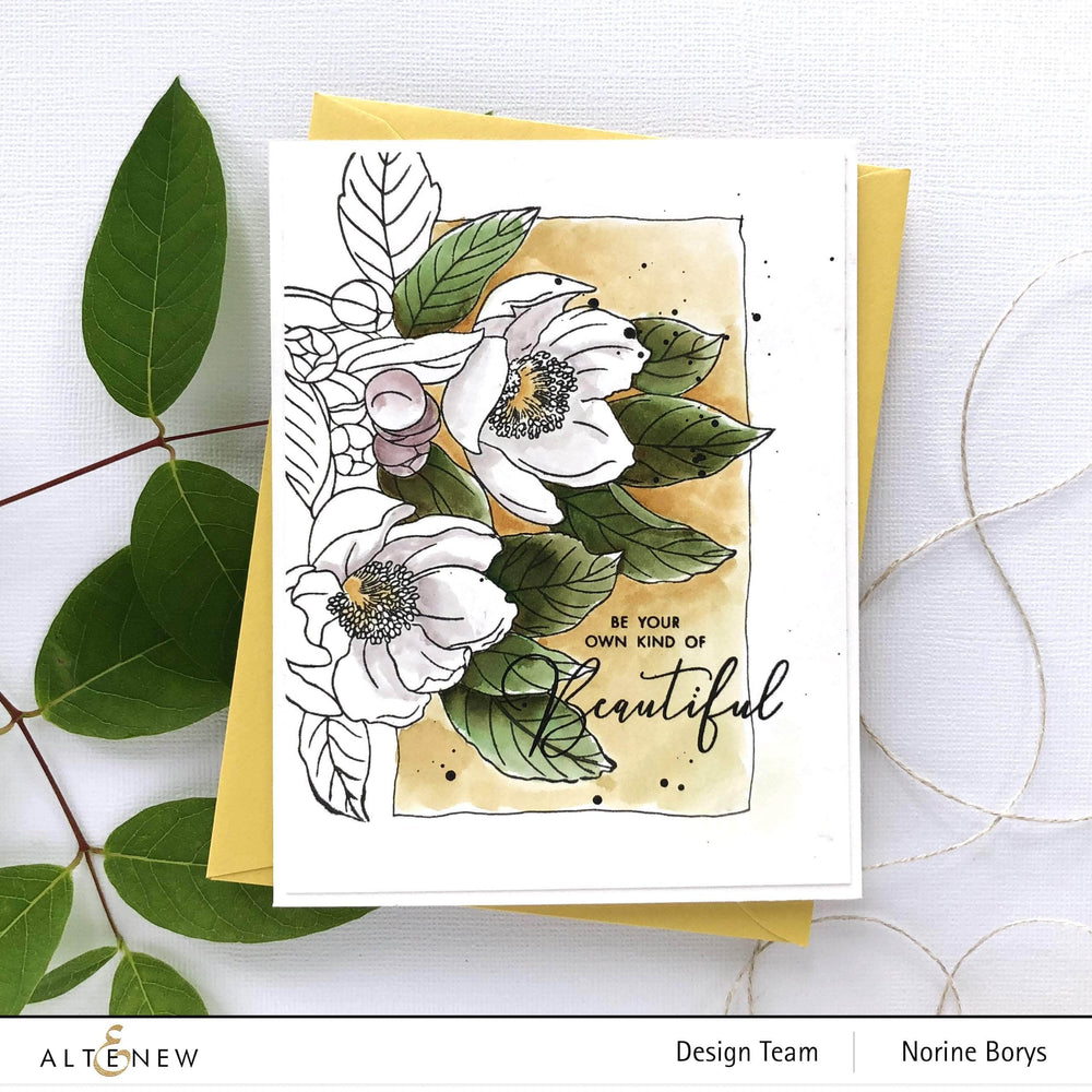 Clear Stamps Paint-A-Flower: Paeonia Japonica Outline Stamp Set