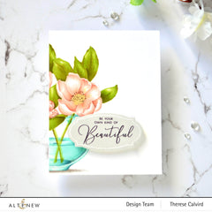 Clear Stamps Paint-A-Flower: Paeonia Japonica Outline Stamp Set