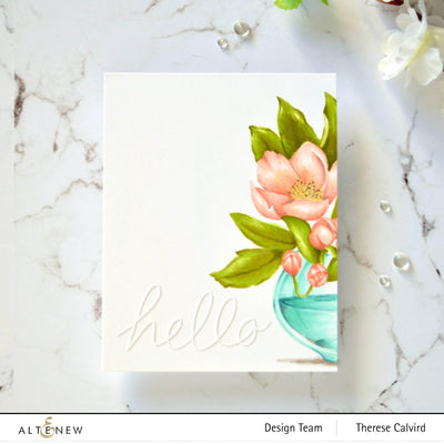 Clear Stamps Paint-A-Flower: Paeonia Japonica Outline Stamp Set