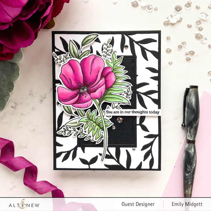 Clear Stamps Paint-A-Flower: Poppy Outline Stamp Set