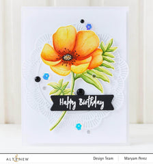 Clear Stamps Paint-A-Flower: Poppy Outline Stamp Set
