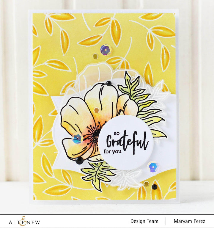 Clear Stamps Paint-A-Flower: Poppy Outline Stamp Set