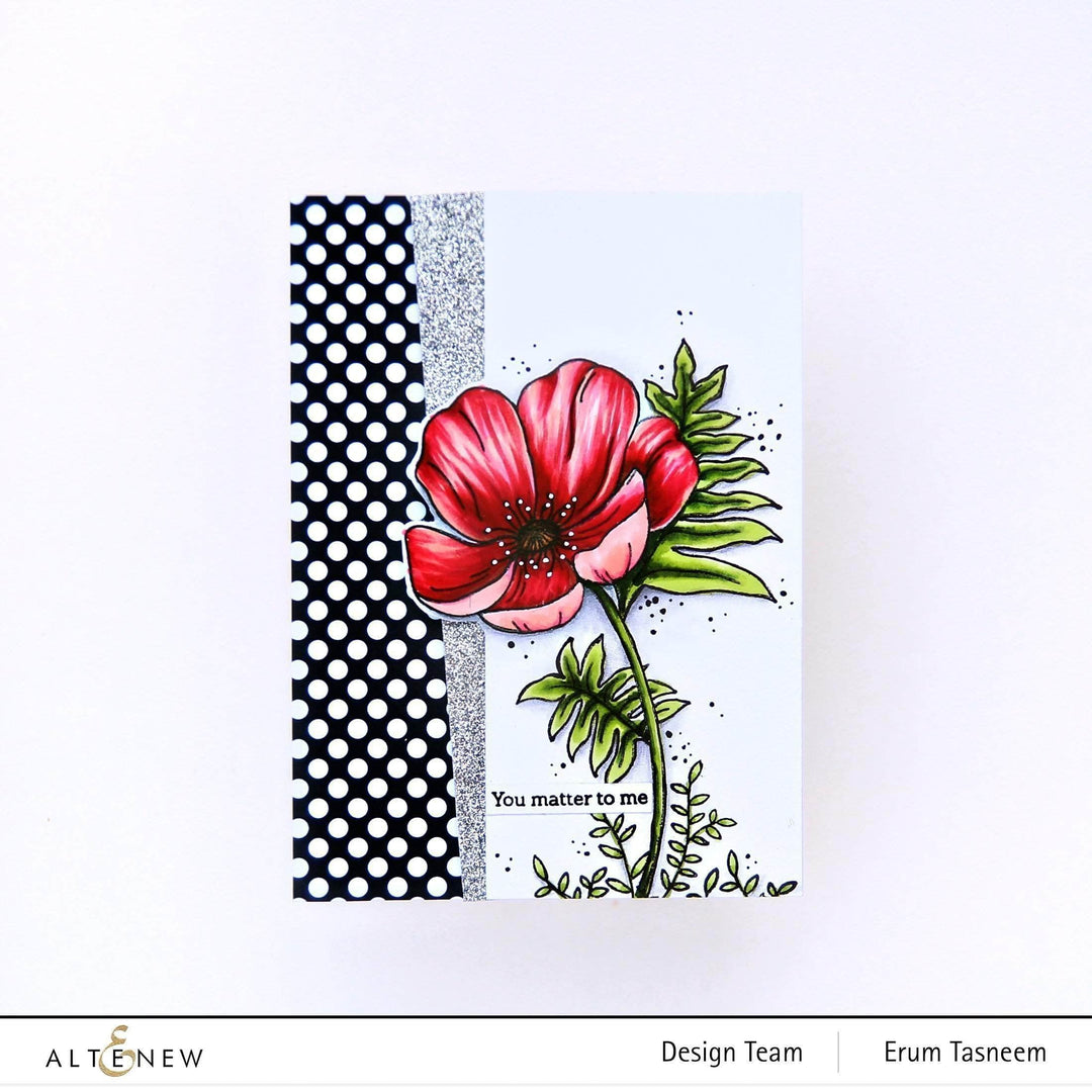 Clear Stamps Paint-A-Flower: Poppy Outline Stamp Set