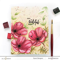 Clear Stamps Paint-A-Flower: Poppy Outline Stamp Set