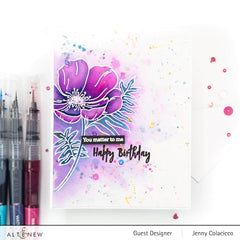 Clear Stamps Paint-A-Flower: Poppy Outline Stamp Set